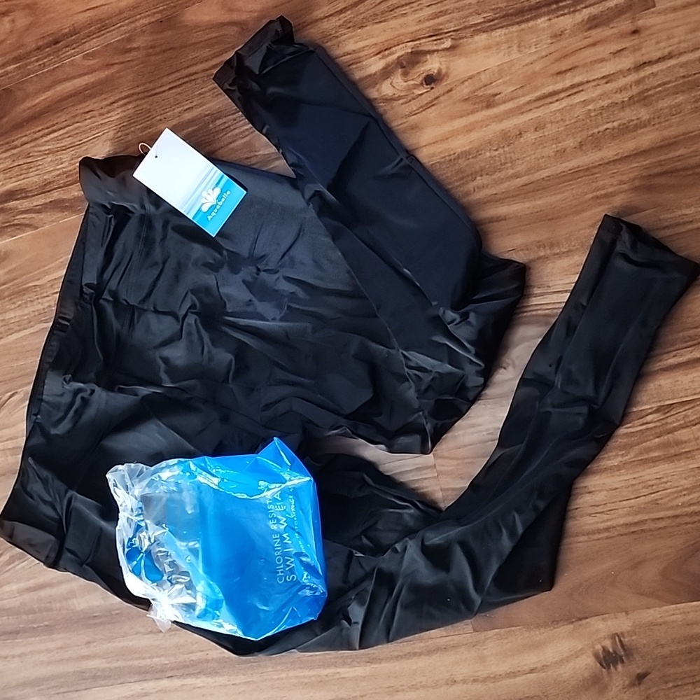 Aquabelle long black swimwear pants